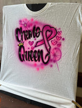 Load image into Gallery viewer, Breast Cancer Customizable T-shirt - Personalized Airbrush Tee - Cancer Awareness Shirt
