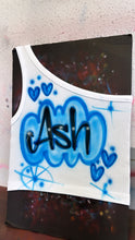 Load image into Gallery viewer, Custom Airbrush One Shoulder Crop Tank Top