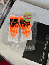 Load image into Gallery viewer, Custom Airbrush White cotton Crew Socks | Cute Socks | Cute socks for women