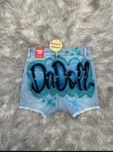 Load image into Gallery viewer, Custom Airbrush Name Jean Shorts | Personalized Shorts