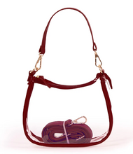 Load image into Gallery viewer, Game Day The Clara Clear Purse in Maroon