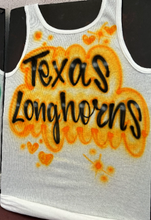 Load image into Gallery viewer, Orange Custom Airbrush Game Day Tank Top