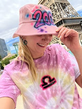 Load image into Gallery viewer, Blue Tie Dye Custom Personalized Airbrush Name T-shirt