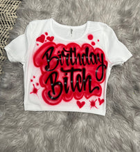 Load image into Gallery viewer, Custom Airbrush Cropped Tee-Sweatpants Set | Women's Crop Tee Set | 90's outfit