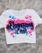 Load image into Gallery viewer, Custom Airbrush Cropped Tee-Sweatpants Set | Women's Crop Tee Set | 90's outfit