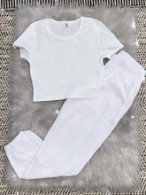 Load image into Gallery viewer, Custom Airbrush Cropped Tee-Sweatpants Set | Women's Crop Tee Set | 90's outfit
