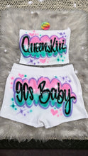 Load image into Gallery viewer, Airbrush Tube top shorts Set