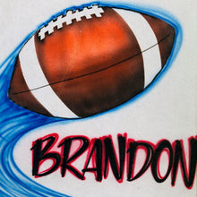 Load image into Gallery viewer, Football Custom Personalized  Airbrush Name t shirt  Sports airbrush design Coach team Gift