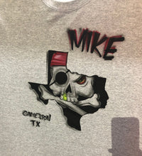 Load image into Gallery viewer, Pirate Custom Personalized Airbrush Name T shirt / Pirate shirt / Pirate Ship Skull shirt