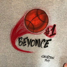 Load image into Gallery viewer, Ball Custom Personalized  Airbrush Name Sports Shirt Coach team Gift Basketball Soccer Baseball Volleyball Football