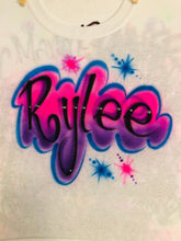 Load image into Gallery viewer, Custom Personalized Airbrush Name T-shirt