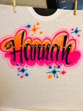Load image into Gallery viewer, Custom  Personalized Airbrush Name Long Sleeve Comfort Long Sleeve Tee Christmas Gift for her