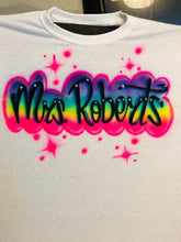 Load image into Gallery viewer, Custom  Personalized Airbrush Name Long Sleeve Comfort Long Sleeve Tee Christmas Gift for her