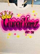 Load image into Gallery viewer, Custom  Personalized Airbrush Name Long Sleeve Comfort Long Sleeve Tee Christmas Gift for her