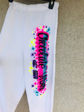 Load image into Gallery viewer, Custom Airbrush Kids Sweatpants | Personalized Name Outfit | Youth Custom Airbrush Clothing | Birthday Gift for Kids