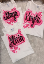 Load image into Gallery viewer, Custom Airbrush Kids White Ribbed Tank Top