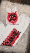 Load image into Gallery viewer, 90s Clothing Custom Personalized Airbrush Name 2 Piece Set