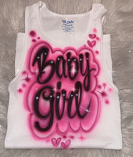 Load image into Gallery viewer, Custom Airbrush Kids White Ribbed Tank Top