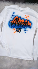 Load image into Gallery viewer, Custom  Personalized Airbrush Name Long Sleeve Comfort Long Sleeve Tee Christmas Gift for her