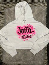 Load image into Gallery viewer, Custom Airbrush Game Day 2 Piece Sweatsuit (Cropped Hoodie + Sweatpants)