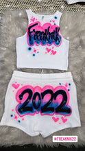 Load image into Gallery viewer, Custom Airbrush Booty Shorts Crop Top Set
