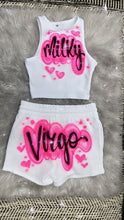 Load image into Gallery viewer, Custom Airbrush Booty Shorts Crop Top Set