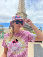 Load image into Gallery viewer, Pink Tie Dye Custom  Personalized Airbrush Name T-shirt