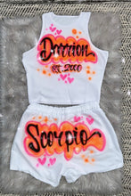 Load image into Gallery viewer, Custom Airbrush Booty Shorts Crop Top Set