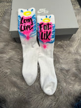 Load image into Gallery viewer, Custom Airbrush White cotton Crew Socks | Cute Socks | Cute socks for women