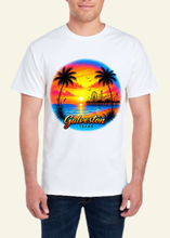 Load image into Gallery viewer, Galveston Orange Sunset Airbrush-Style Tee

