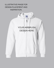 Load image into Gallery viewer, Personalized Airbrush Zip Up Hoodie for Women | Custom Name &amp; Color
