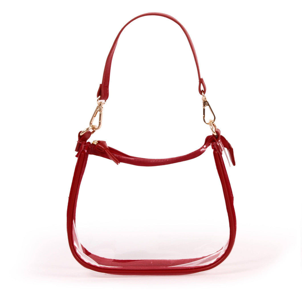 The Clara Clear Purse by Desden in Crimson