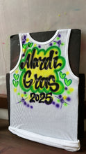 Load image into Gallery viewer, Custom Airbrush Ribbed Tank Top Gift Idea Personalized Tank Mardi Gras outfit idea
