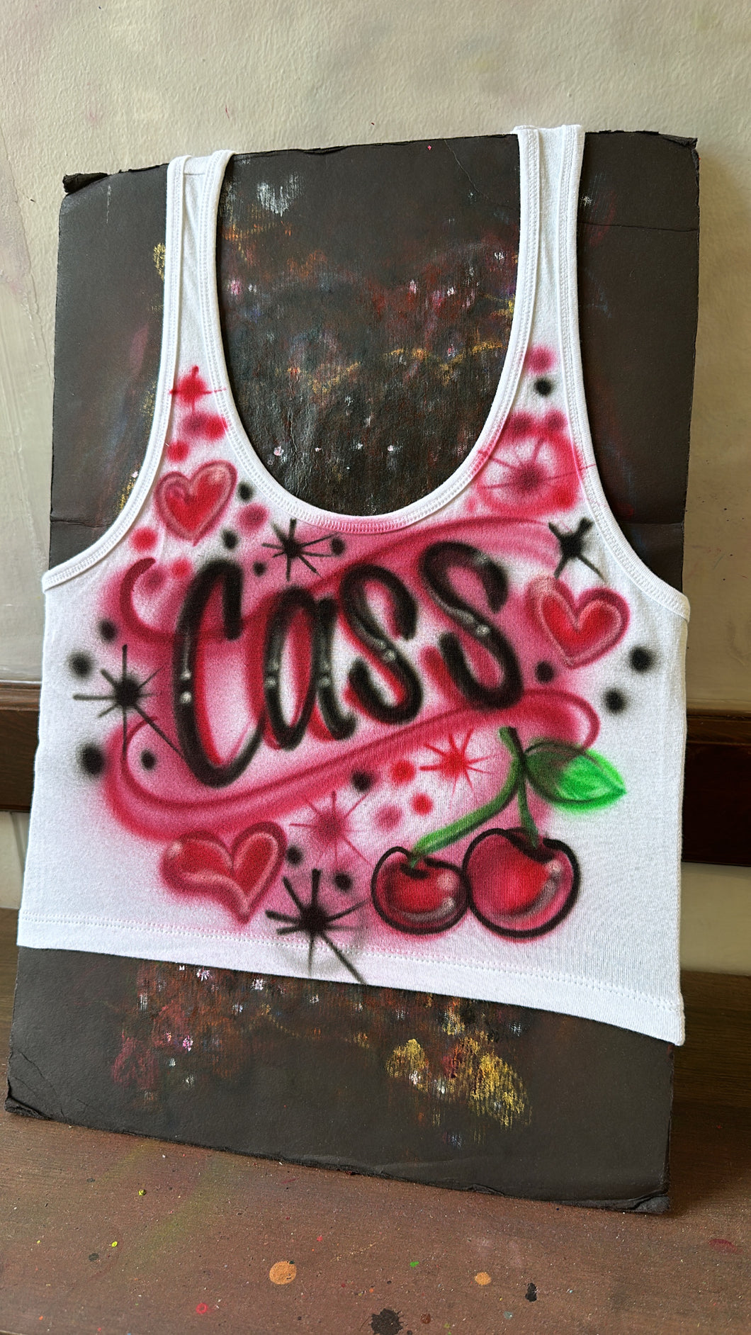 Custom Airbrush Crop Top | Low cut Crop Top | Women's Crop top