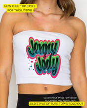 Load image into Gallery viewer, Custom Airbrush Tube Top, Personalized Name Tube Top, Bandeau Top
