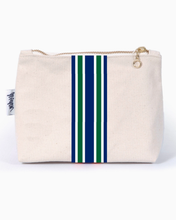 Load image into Gallery viewer, Customizable Pickleball Canvas Pouch - Pink and Orange or Navy and Green - Personalized Airbrush Bag
