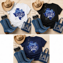 Load image into Gallery viewer, She's From Texas Tee | Blue Silver State Football Game Day Top

