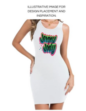 Load image into Gallery viewer, Personalized Airbrush Tank Dress for Women | Custom Words &amp; Colors
