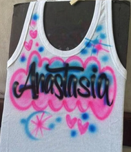 Load image into Gallery viewer, Personalized Airbrush Tank Dress for Women | Custom Words &amp; Colors
