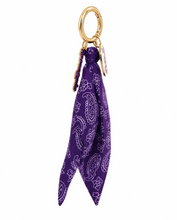 Load image into Gallery viewer, TCU Horned Frogs Bandana and Charms Bag Keychain | Texas Game Day Purse Accessory | College Football Spirit Tailgate Gift
