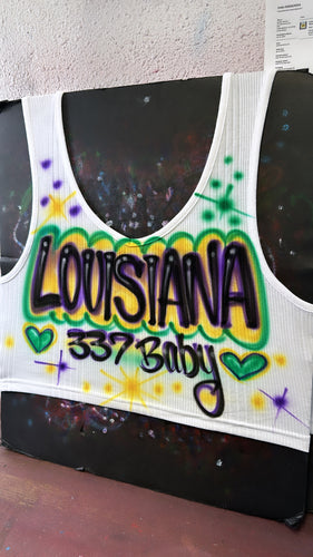 Custom Airbrush Crop Top | Low cut Crop Top | Women's Crop top