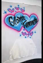 Load image into Gallery viewer, Custom Airbrush V-day Name 2 Piece Sweatsuit
