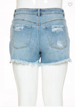 Load image into Gallery viewer, Custom Airbrush Name Jean Shorts Crop Top Set | One shoulder Crop top set |
