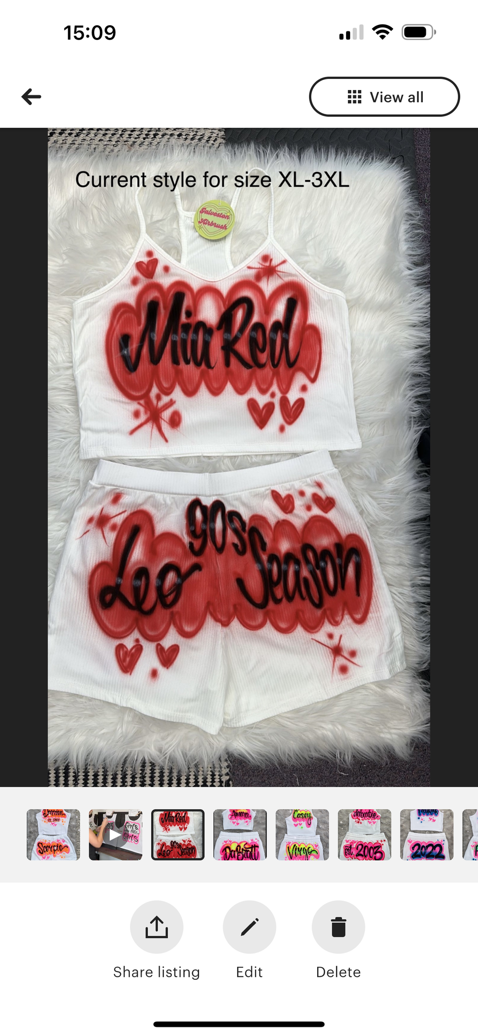 Custom Airbrush Booty Shorts Crop Top Set – Galveston Airbrush