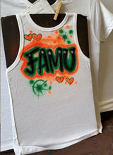 Load image into Gallery viewer, Orange Custom Airbrush Game Day Tank Top
