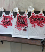 Load image into Gallery viewer, Red Custom Airbrush Game Day Tank Top
