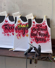 Load image into Gallery viewer, Red Custom Airbrush Game Day Tank Top
