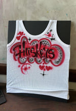 Load image into Gallery viewer, Red Custom Airbrush Game Day Tank Top
