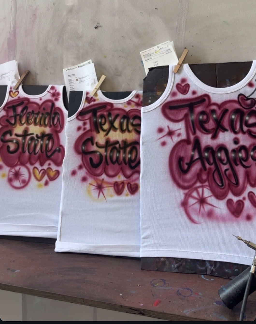 Maroon Custom Airbrush Game Day Tank Top
