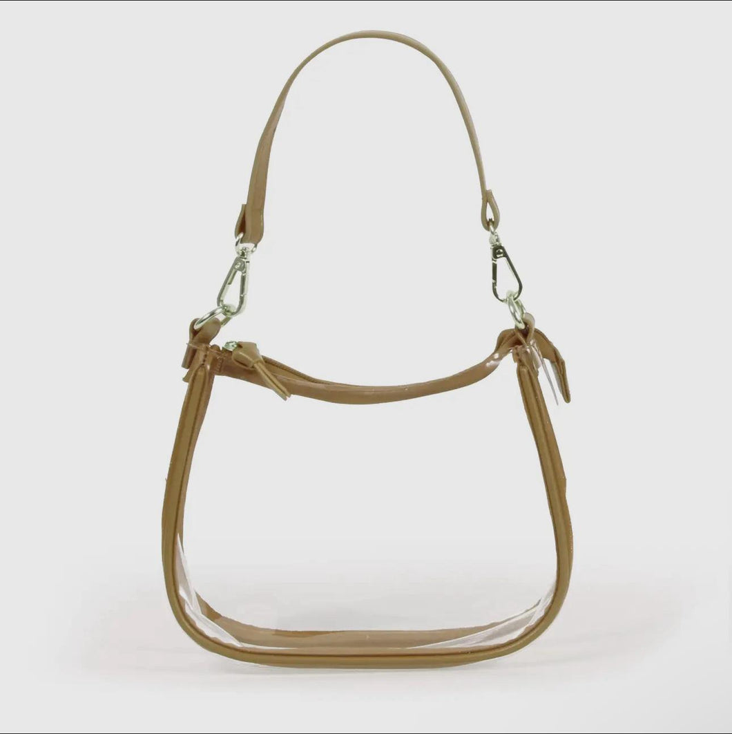 The Clara Game Day Clear Purse in Gold